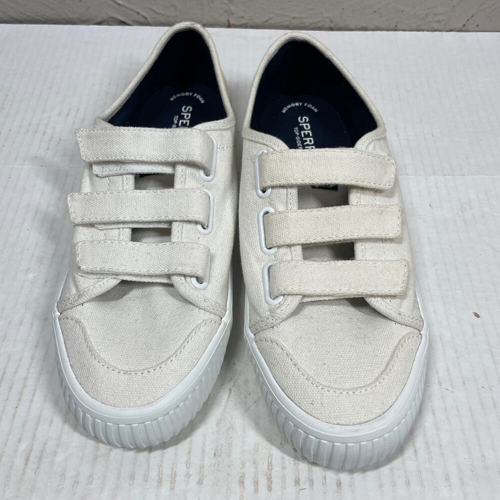 Sperry Womens Slip On Crest Loop cream Casual Shoes Memory Foam size 9.5